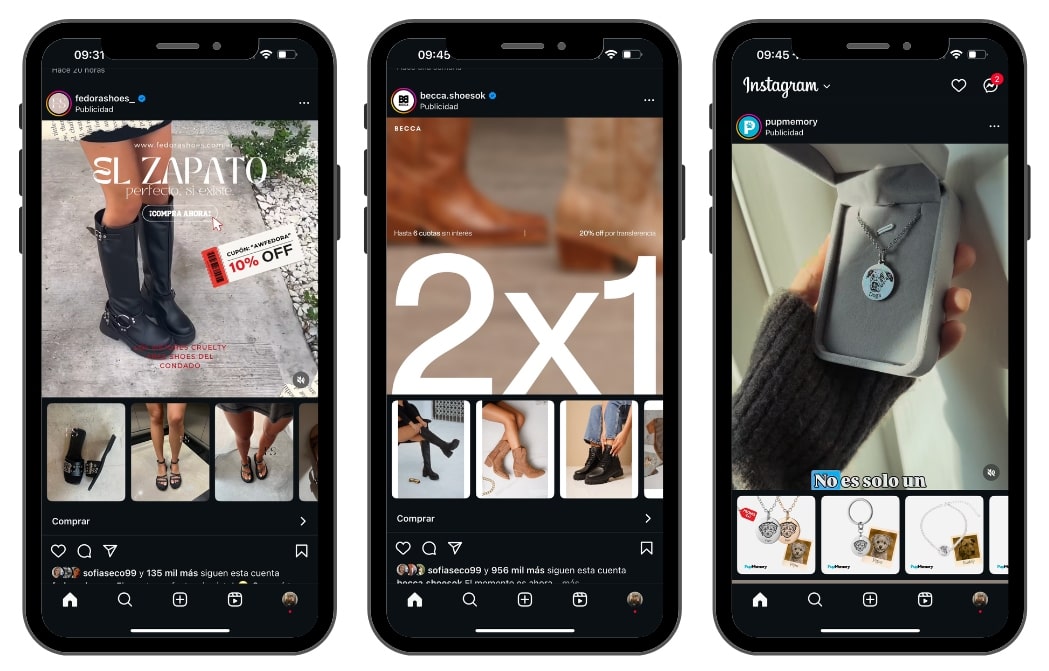 Anuncios en colecciones en Instagram