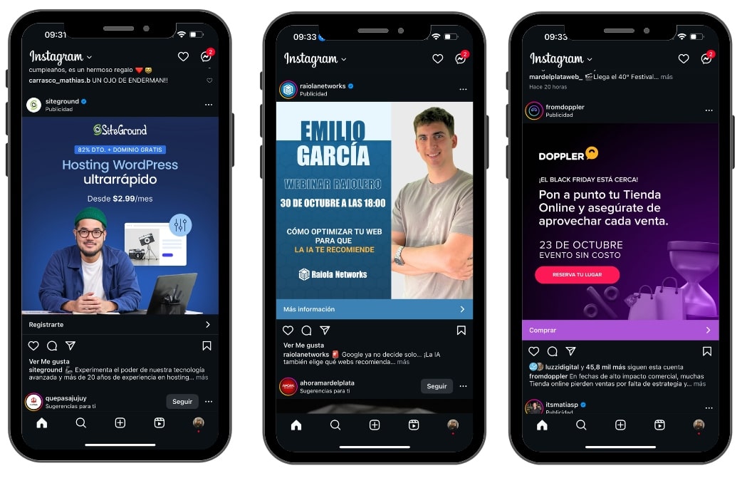 Anuncios fotográficos en Instagram