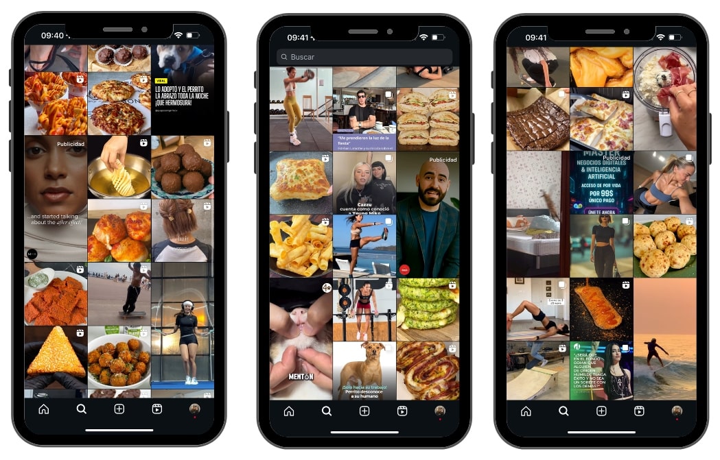 Anuncios en Explorar en Instagram
